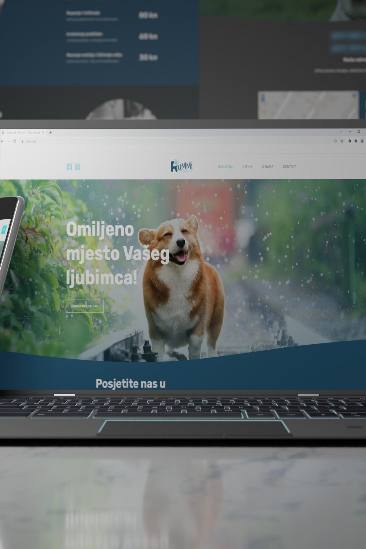 rummi web mockup web design